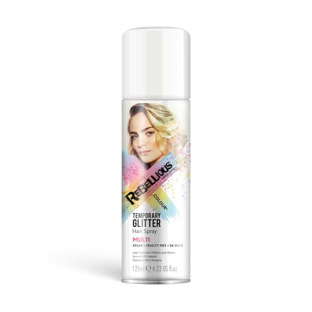 Spray Paillettes Cheveux Multicolore – Rebellious