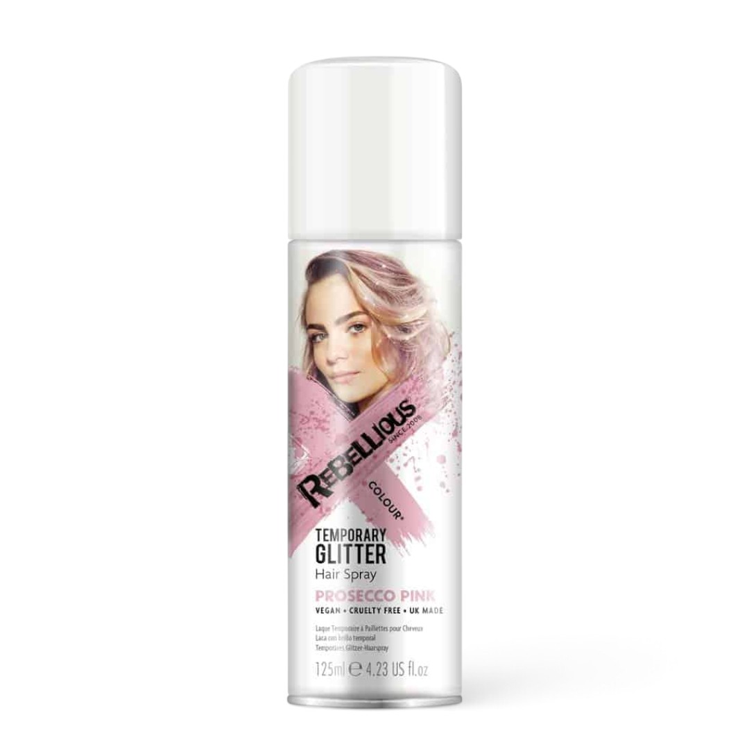 Spray Paillettes Cheveux Rose Prosecco – Rebellious - Color-Mania