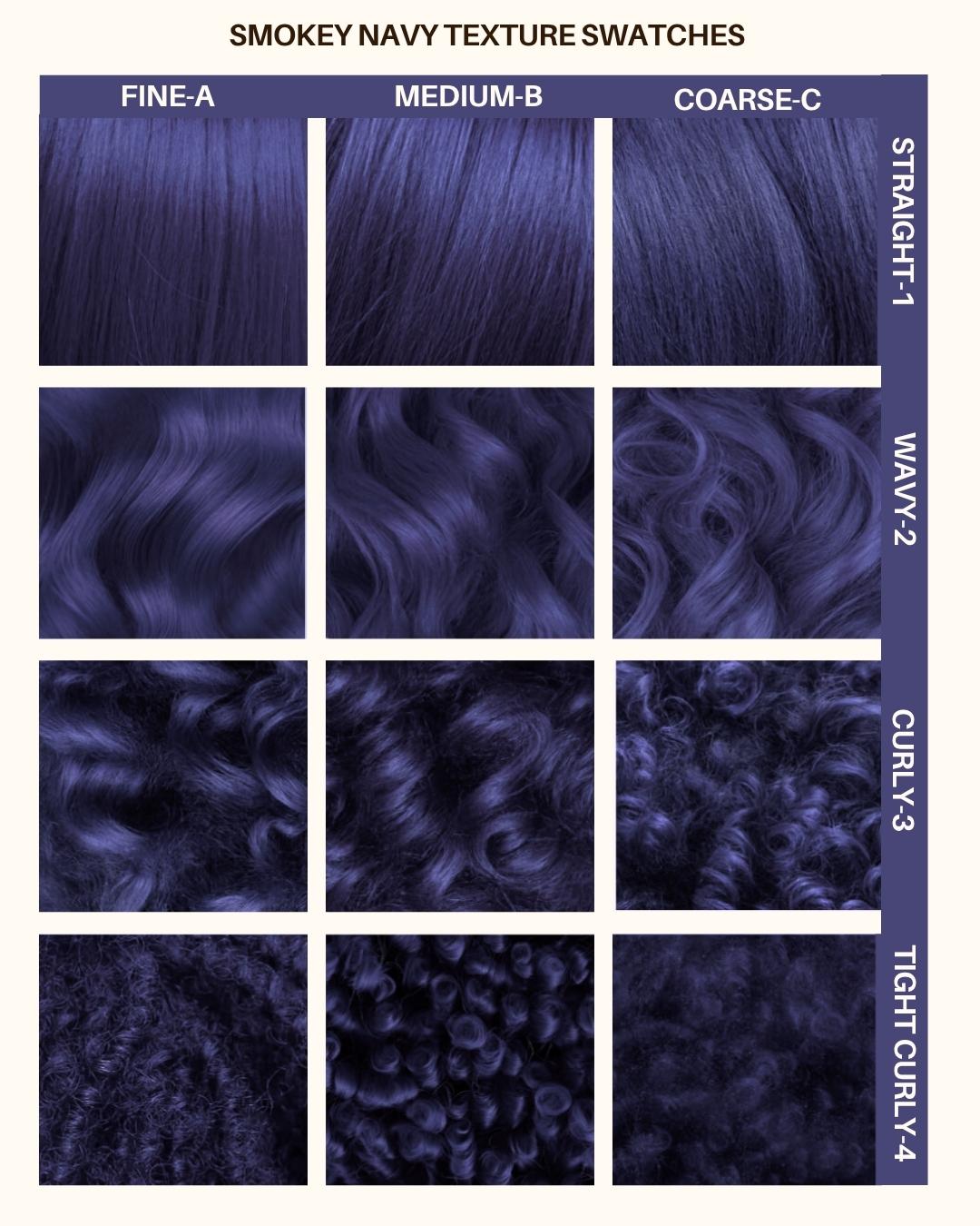 Coloration Cheveux Bleu Marine Smokey Navy - Lunar Tides - nuancier textures de cheveux | Color-Mania
