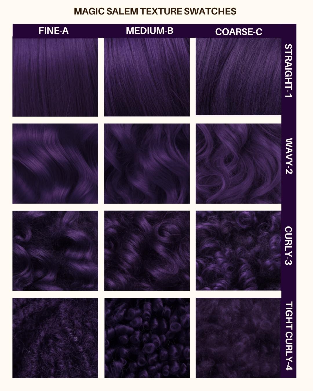 Coloration Cheveux Noir Violet Magic Salem - Lunar Tides - nuancier textures de cheveux | Color-Mania