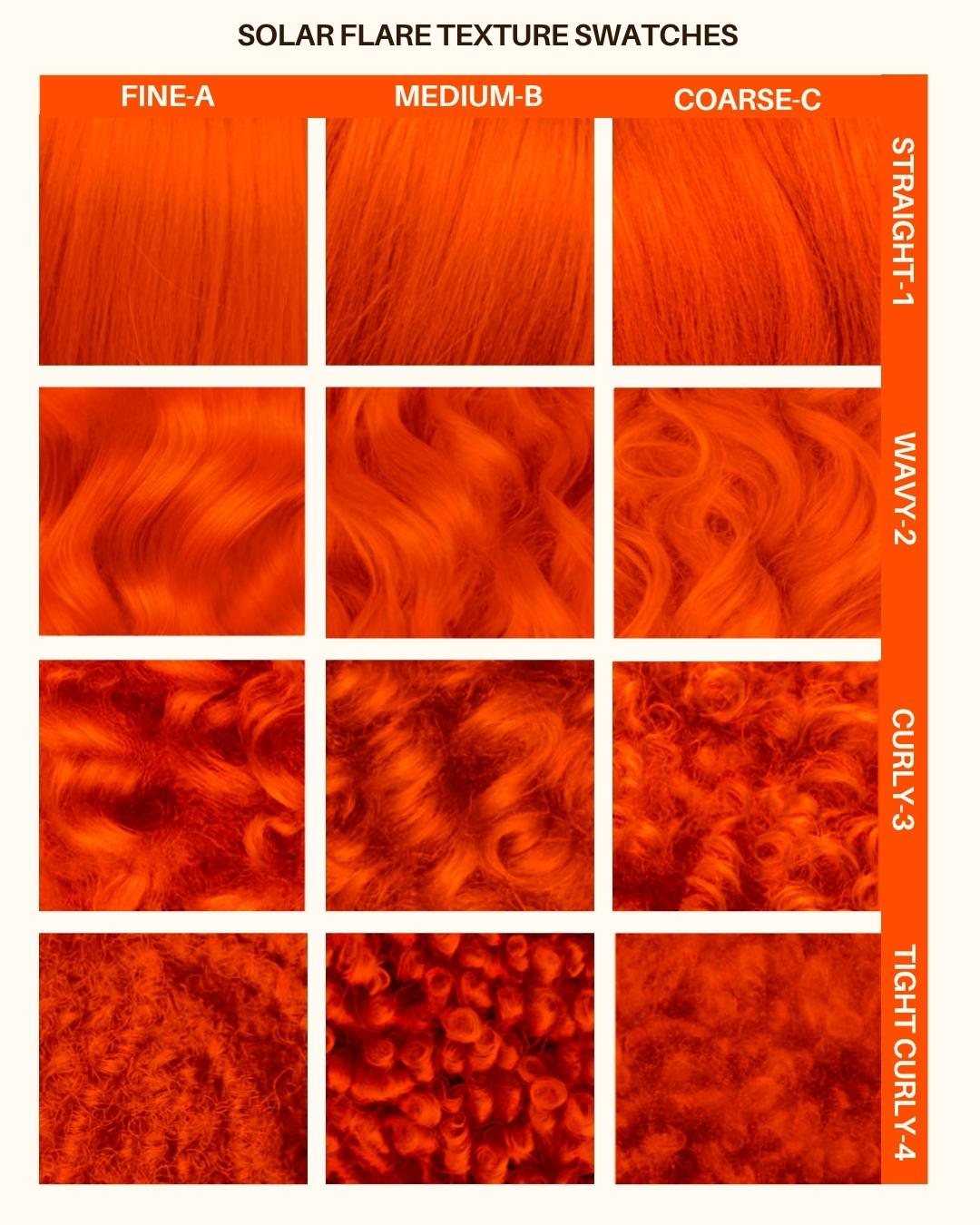 Coloration Cheveux Orange Solar Flare - Lunar Tides - nuancier textures de cheveux | Color-Mania