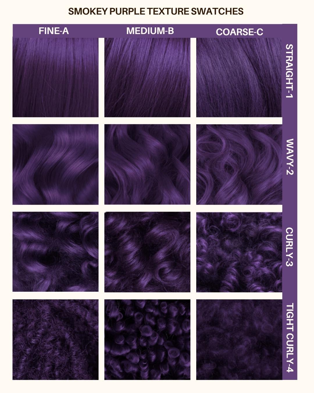 Coloration Cheveux Violet Gris Smokey Purple - Lunar Tides - nuancier textures de cheveux | Color-Mania
