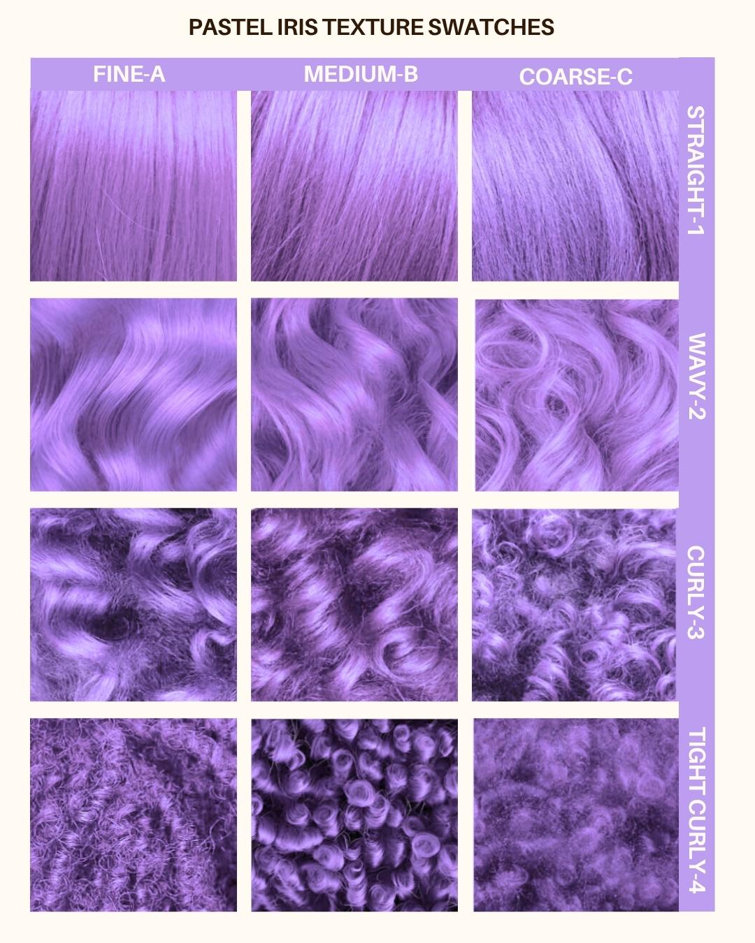 Coloration Cheveux Violet Lavande Iris Purple - Lunar Tides - nuancier textures de cheveux | Color-Mania