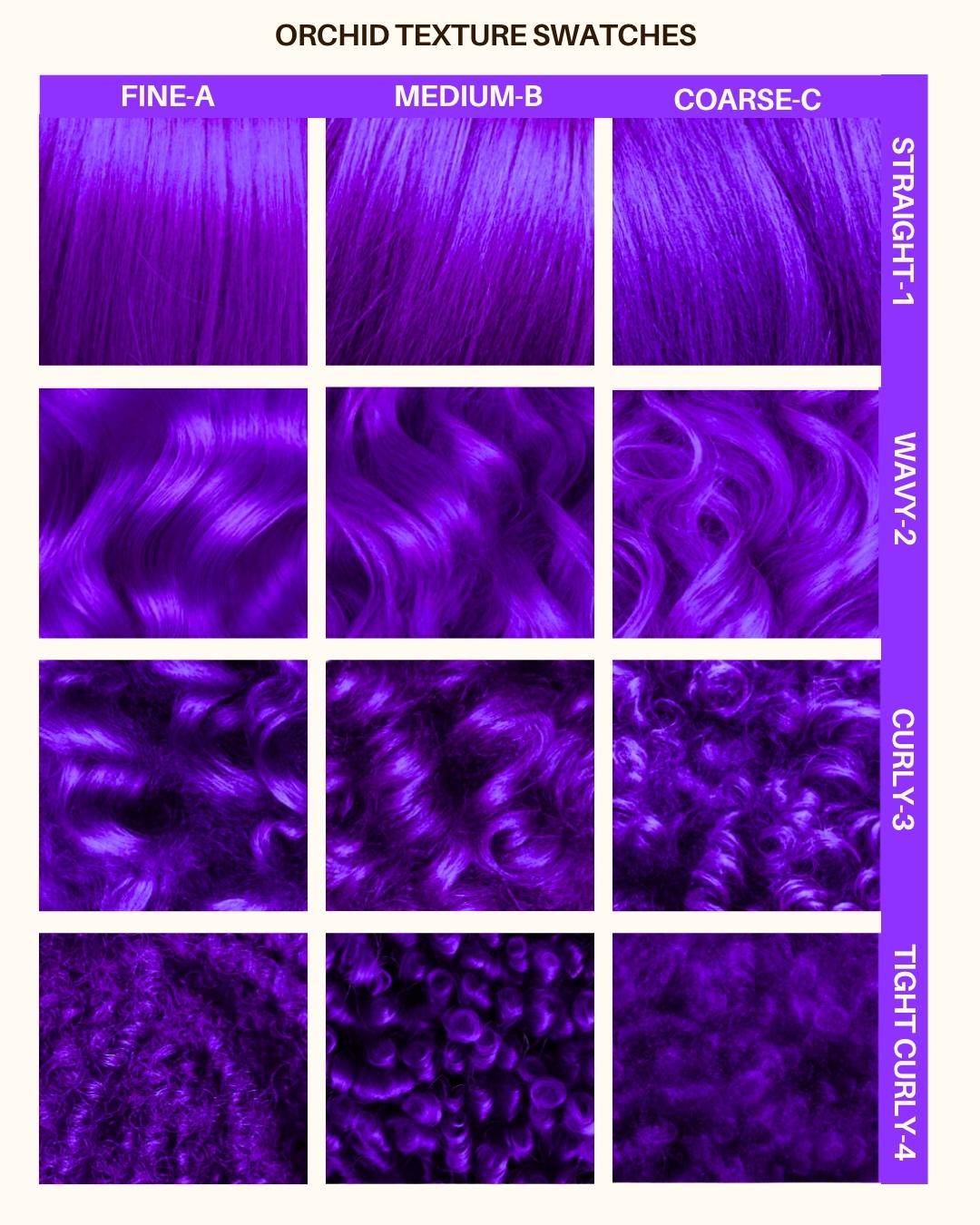 Coloration Cheveux Violet Vif Orchid Purple - Lunar Tides - nuancier textures de cheveux | Color-Mania